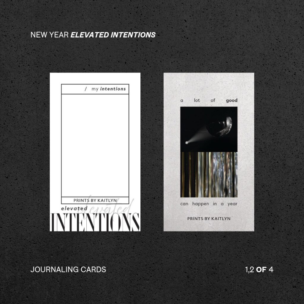 New Year Intentions Cards - 1,2