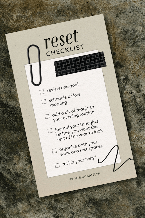 End of Year Checklist Freebie Card